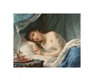 A Reclining Beauty by Fritz Zuber-Buhler