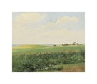 Summer Landscape with Rolling Fields by Carl Frederic Aagaard