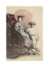 Portrait of Young Woman in Rickshaw by The Kyoto Collection