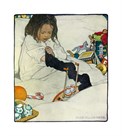 Opening The Christmas Stocking by Jessie Willcox Smith