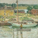 Oyster Sloop, Cos Cob 1902 by Frederick Childe Hassam