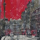 Snow Storm Towards Trafalgar Square by Susan Brown