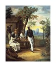 Slaves Seated Outside Their House by Le Masurier
