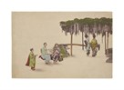 Women Under Wisteria Trellis by The Kyoto Collection