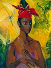 Woman with Parasol by Boscoe Holder