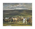 In the Saddling Paddock, March Meet, Cheltenham by Sir Alfred Munnings