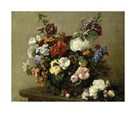French Roses And Peonies by Henri Fantin-Latour