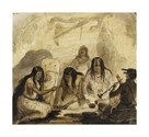 Indian Hospitality, Conversing with Signs by Alfred Jacob Miller
