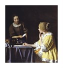 Lady with Her Maidservant Holding a Letter by Jan Vermeer