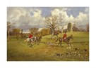 Hunting below the ruins at Knepp (Sussex) Castle by John King