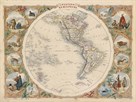 Western Hemisphere, 1851 by John Tallis