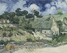 Thatched Cottages At Cordeville by Vincent Van Gogh