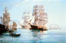 'Spindrift' Preparing To Leave Foochow by Montague Dawson