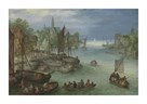 View of City Along a River by Pieter Bruegel the Elder
