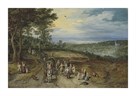Landscape with Travellers and Peasants on a Track by Pieter Bruegel the Elder