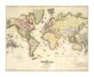 The World, on Mercator's Projection by David H. Burr