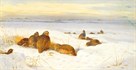 Partridges in a Winter Landscape by Archibald Thorburn