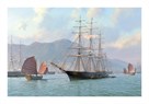 Overhauling Sails before the Heat of the Sun. Sea Witch Hong Kong 1849 by Steven Dews