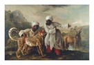Cheetah and Stag With Two Indians by George Stubbs