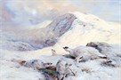 Winter Ptarmigan in a Mountain Landscape by Archibald Thorburn