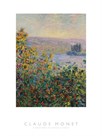 Flower Beds at Vetheuil - Focus by Claude Monet