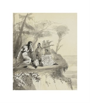 An Indian Girl Complaining Fine Art Print by Alfred Jacob Miller