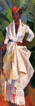 Woman In White II Print by Boscoe Holder