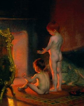 After The Bath, 1890 Print by Paul Peel