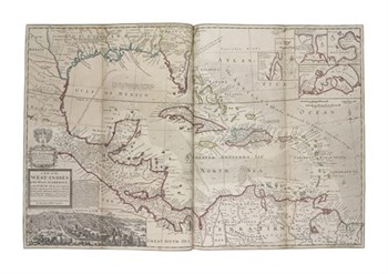 A Map of the West Indies Fine Art Print by The Vintage Collection